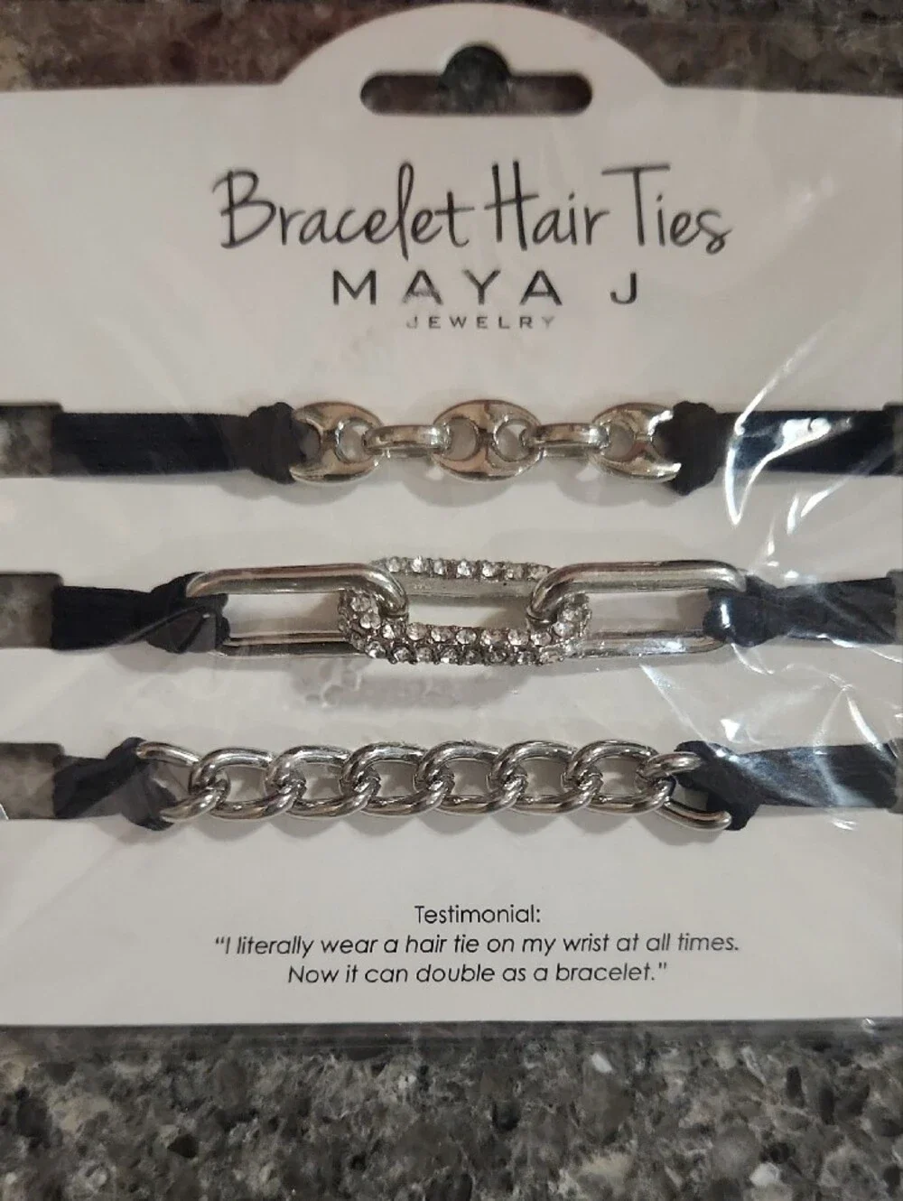 Maya Bracelet Hair Ties Set - Gold and Black Styles